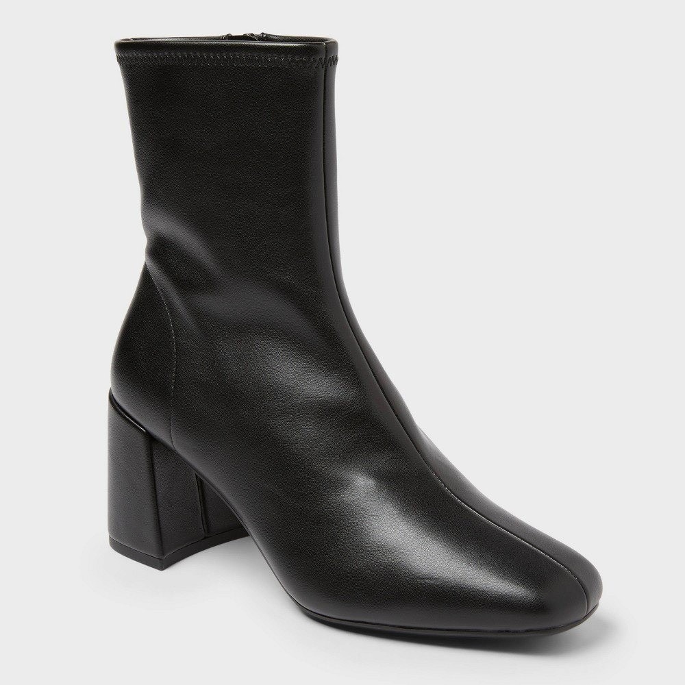 Women's Pippa Heeled Boots by A New Day Black Size 9.5 New With Tags